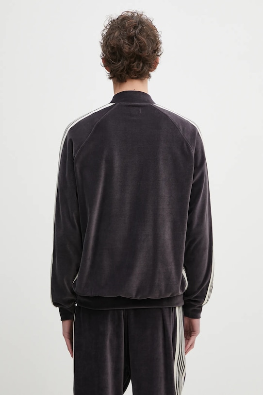 Îmbrăcăminte Needles bluză din velur Rib Collar Track QV319 maro