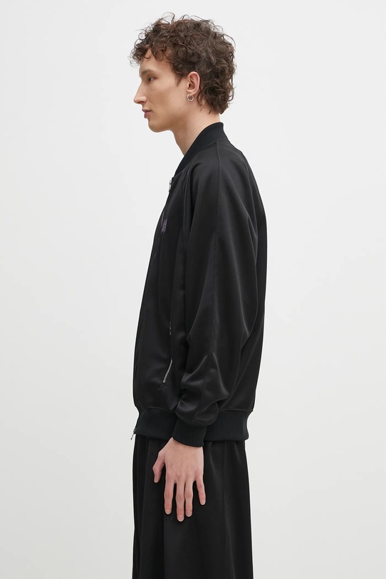 Needles felpa Dolman Sleeve Track QV324 nero SS25