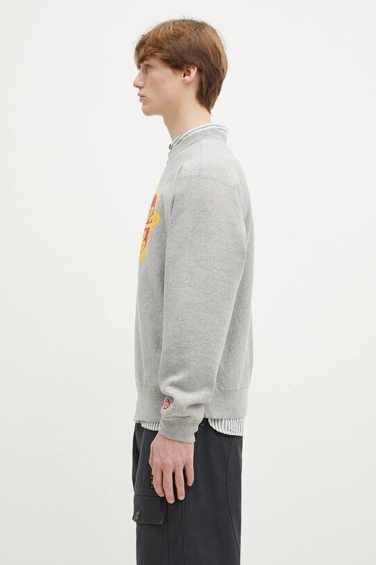 Bavlněná mikina Human Made Heavyweight Sweatshirt HM29CS016 šedá SS25