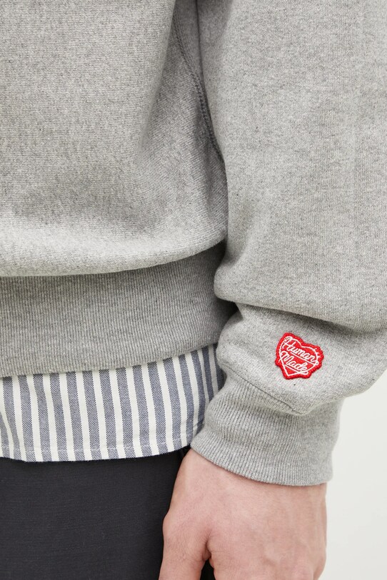 Human Made bluza bawełniana Heavyweight Sweatshirt szary HM29CS016