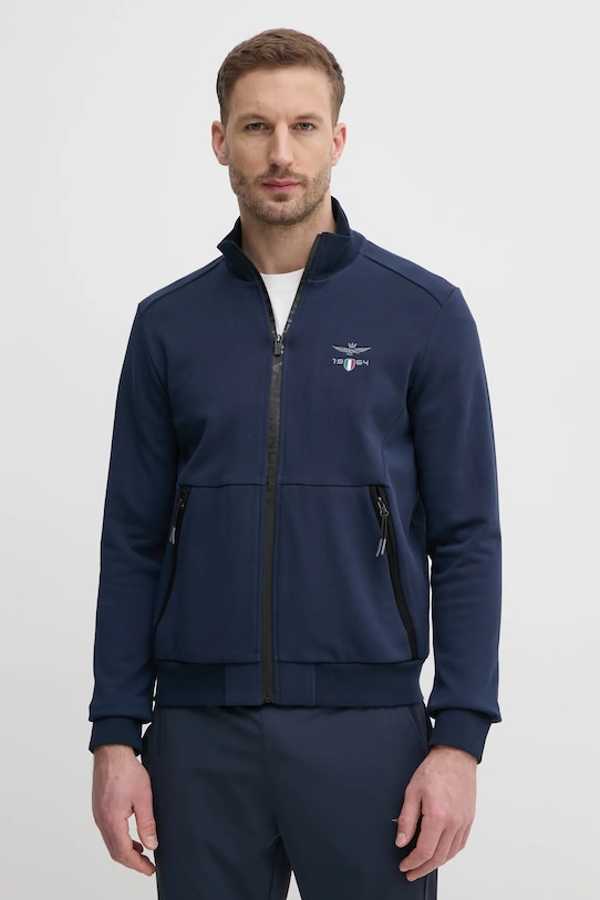 Хлопковая кофта Aeronautica Militare без капюшона тёмно-синий FE1986F581