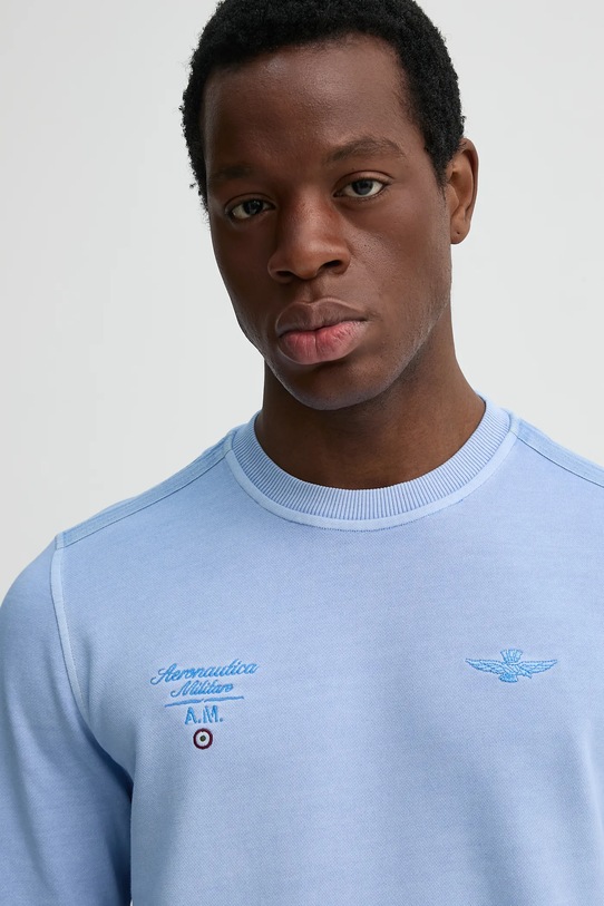 Bavlněná mikina Aeronautica Militare modrá FE1991F583
