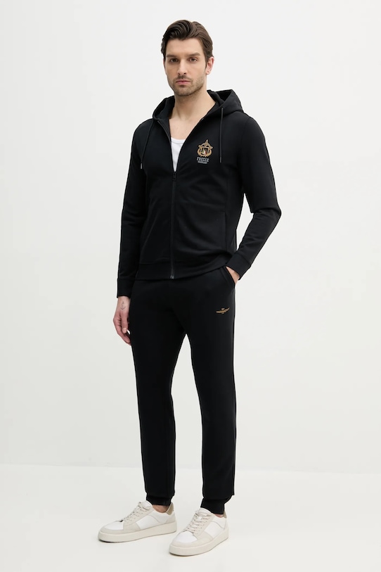 Tepláková souprava Aeronautica Militare pletenina černá TF086F459