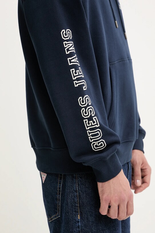 Βαμβακερή μπλούζα Guess Jeans M5GQ21.KCPR1 σκούρο μπλε