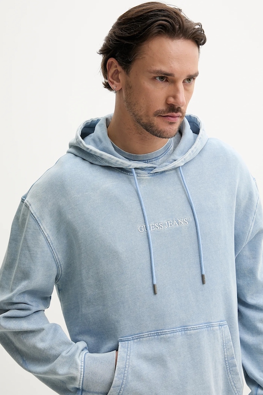 Хлопковая кофта Guess Jeans голубой M5GQ23.KCTJ1