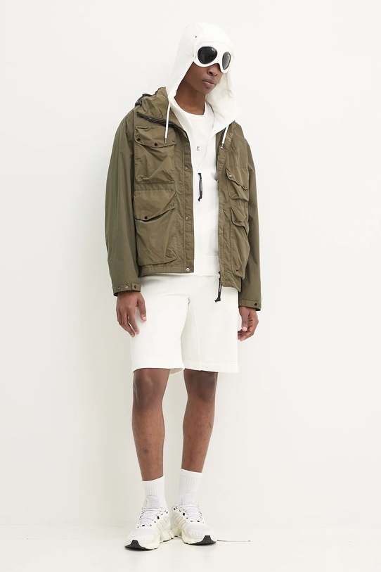 Bavlnená mikina C.P. Company 18CMSS028A005086W béžová SS25