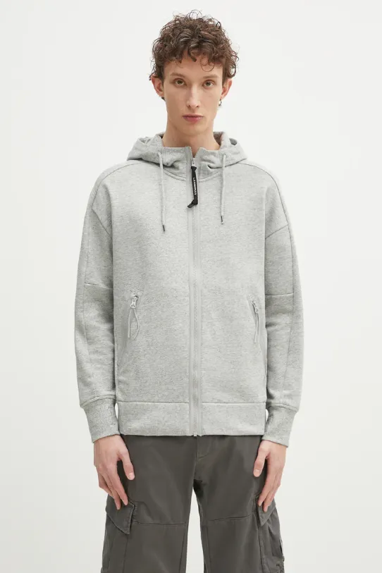 C.P. Company hanorac de bumbac cu gluga gri 18CMSS028A005086W