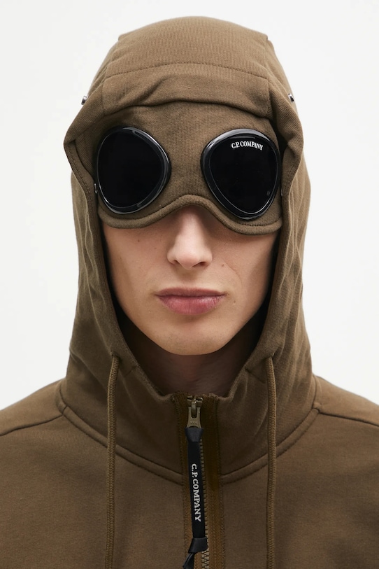 Бавовняна кофта C.P. Company зелений 18CMSS028A005086W