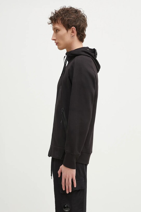 C.P. Company felpa in cotone 18CMSS028A005086W nero SS25
