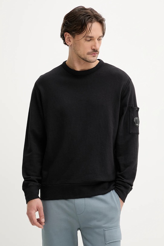 C.P. Company bluza bawełniana bawełna czarny 18CMSS266A110337O