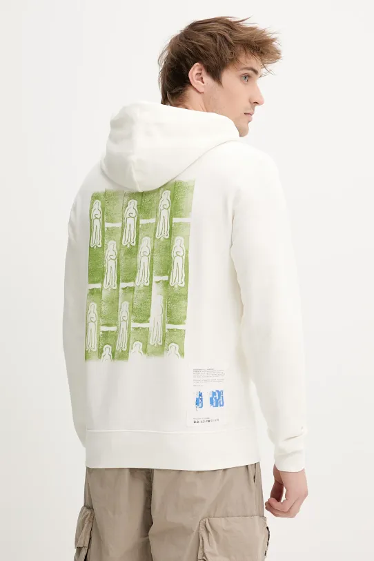 C.P. Company bluza bawełniana nadruk beżowy 18CMSS313A006312G