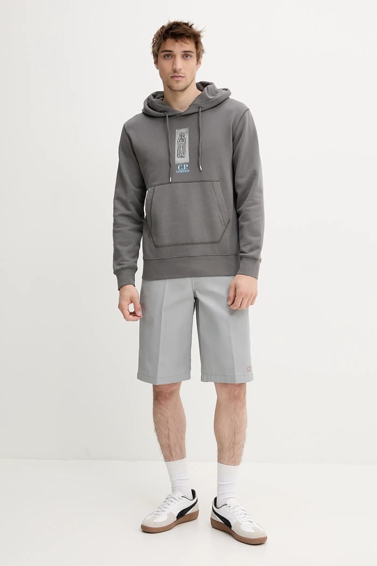 C.P. Company bluza bawełniana 18CMSS313A006312G szary SS25
