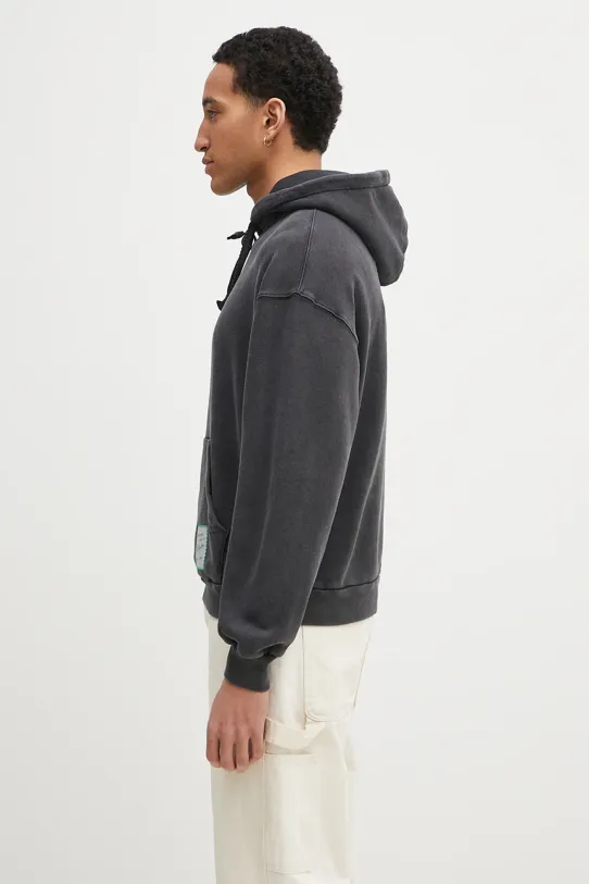 Βαμβακερή μπλούζα Axel Arigato Patch Washed Hoodie A2993001 μαύρο SS25