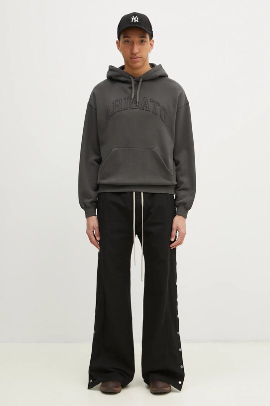 Bavlněná mikina Axel Arigato Motto Hoodie šedá A3022001