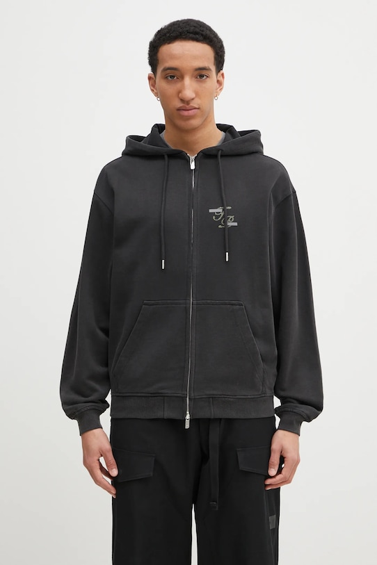 Filling Pieces bluza bawełniana Topiary nadruk szary 80699840626