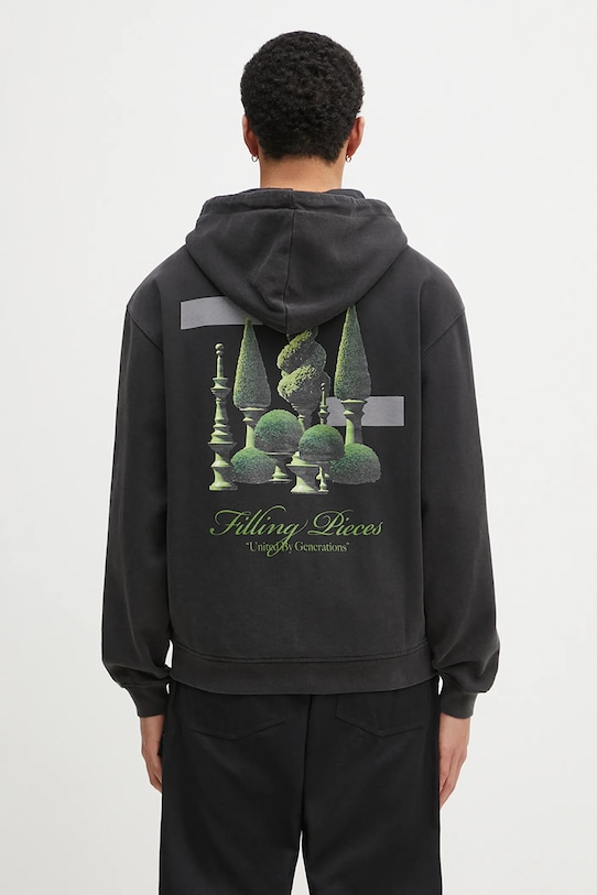 Odzież Filling Pieces bluza bawełniana Topiary 80699840626 szary