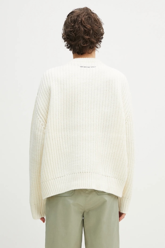Odzież MKI MIYUKI ZOKU sweter z domieszką wełny Chunky Rib Knit Crewneck CHUNKY.RIB.KNIT.CREWNE. beżowy