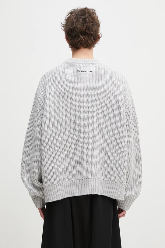 Clothing MKI MIYUKI ZOKU wool blend jumper Chunky Rib Knit Crewneck CHUNKY.RIB.KNIT.CRE.GR gray