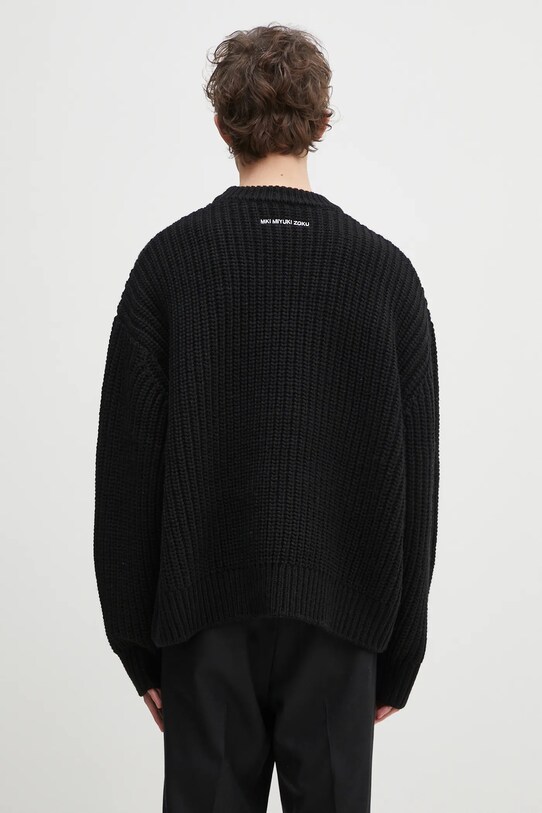 Одяг Светр з домішкою вовни MKI MIYUKI ZOKU Chunky Rib Knit Crewneck CHUNKY.RIB.KNIT.CRE.BL чорний