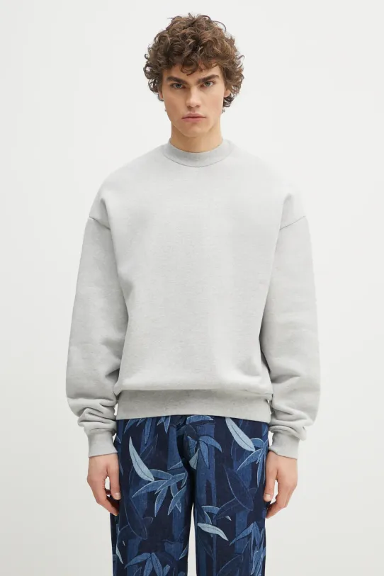 Bavlnená mikina MKI MIYUKI ZOKU 800 Gsm Superweight Crewneck jednofarebný sivá 800.GSM.SUPERWEIGHT.CRE