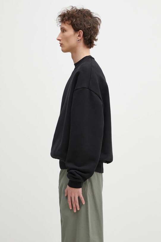 Бавовняна кофта MKI MIYUKI ZOKU 800 Gsm Superweight Crewneck 800.GSM.SUPERWEIGHT.CBL чорний SS25
