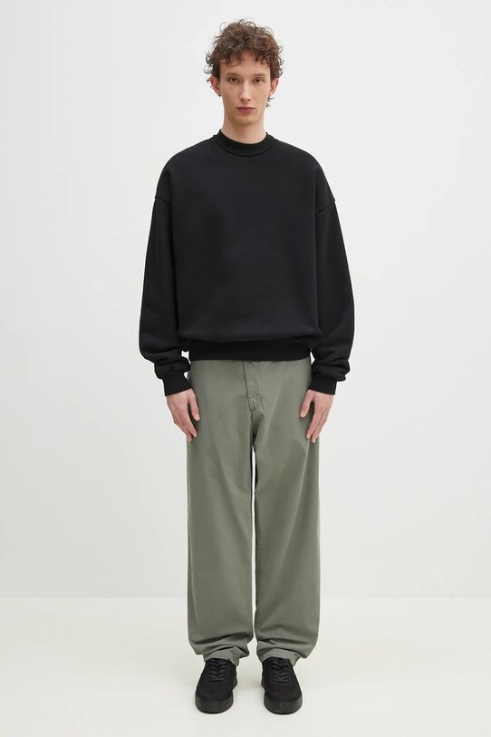 Бавовняна кофта MKI MIYUKI ZOKU 800 Gsm Superweight Crewneck 800.GSM.SUPERWEIGHT.CBL чорний