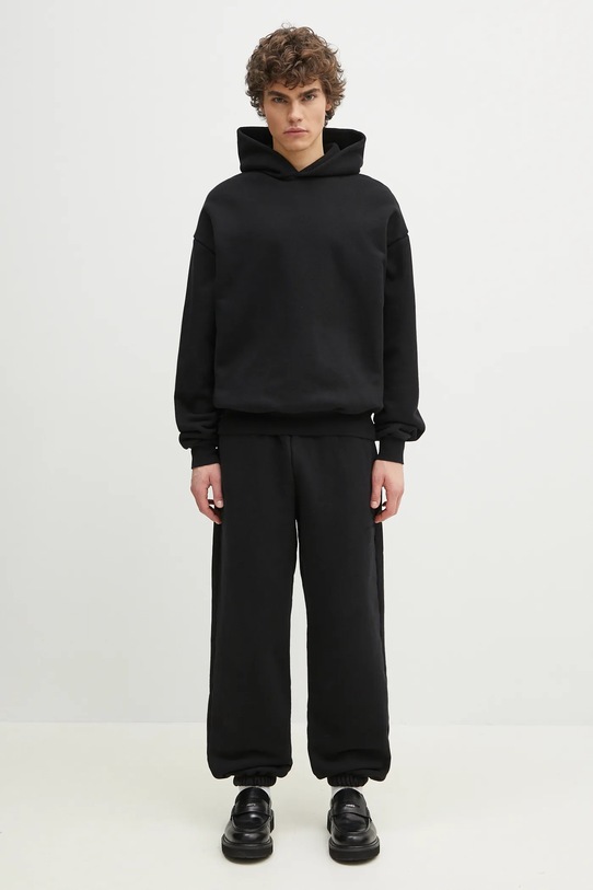 MKI MIYUKI ZOKU felpa in cotone 800 Gsm Superweight Hoody 800.GSM.SUPERW.HBL nero