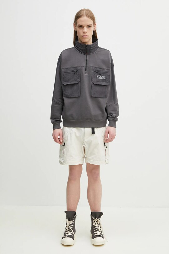 Суичър Napapijri B-Tusco Hz NP0A4IC9H981 сив