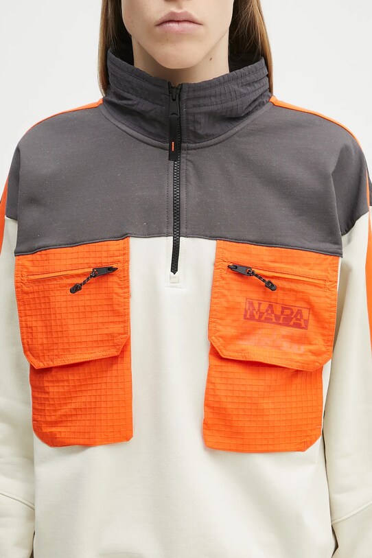 Кофта с примесью шерсти Napapijri B-Tusco Hz бежевый NP0A4IC9N1J1