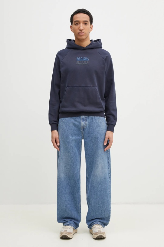 Napapijri cotton sweatshirt B-Cortona NP0A4ICA1761 navy