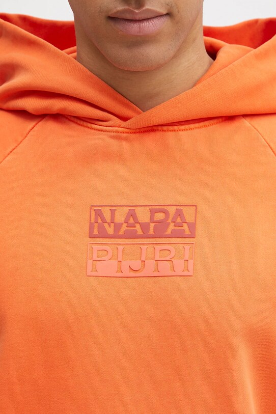 Napapijri bluza bawełniana B-Cortona pomarańczowy NP0A4ICAA001
