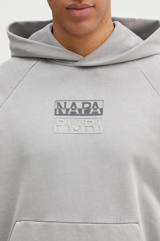 Бавовняна кофта Napapijri B-Cortona сірий NP0A4ICAH621