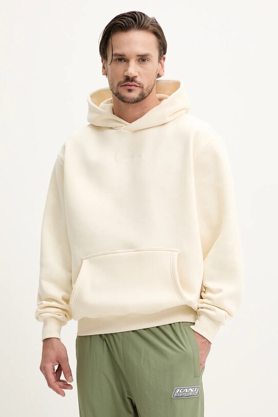 Суичър Karl Kani с качулка бежов 60210334