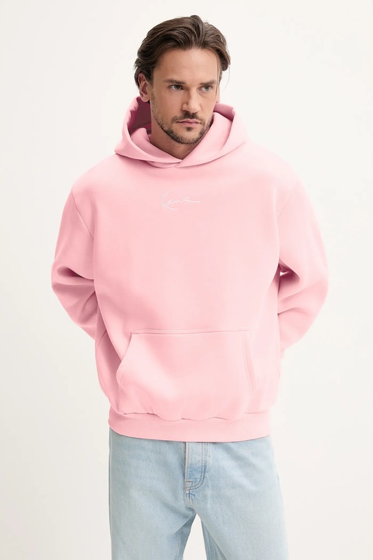Mikina Karl Kani s kapucí růžová 60210335