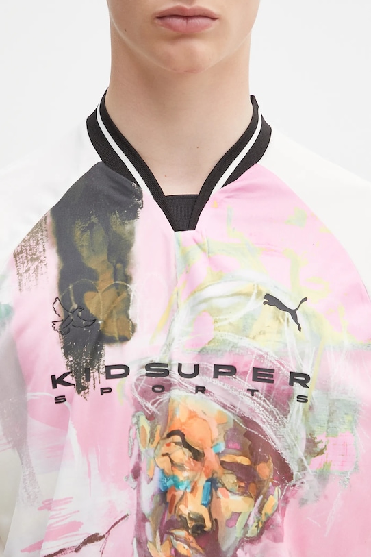 Puma t-shirt PUMA x KIDSUPER Graphic Jersey biały 629512