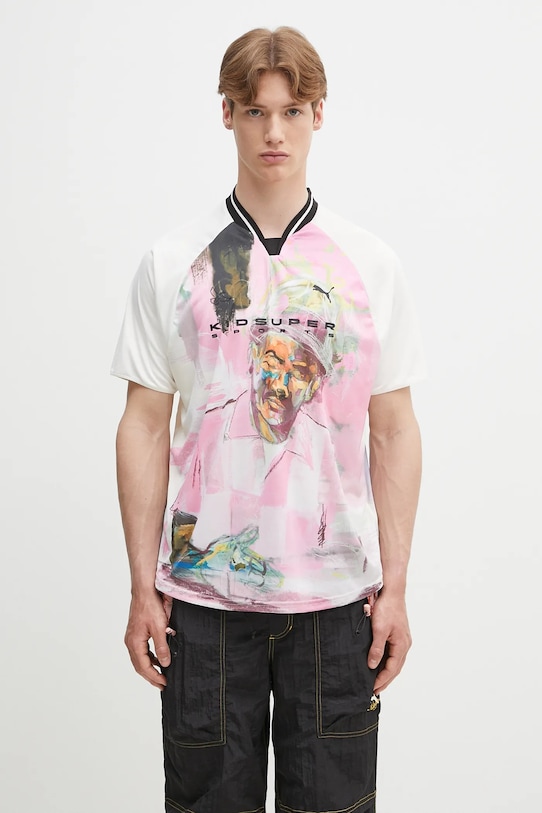 Tričko Puma PUMA x KIDSUPER Graphic Jersey relaxed růžová 629512