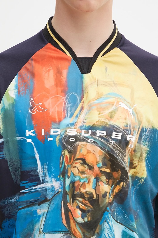 Puma t-shirt PUMA x KIDSUPER Graphic Jersey granatowy 629512