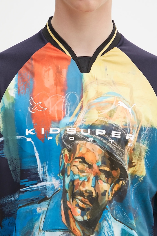 Puma t-shirt PUMA x KIDSUPER Graphic Jersey granatowy 629512