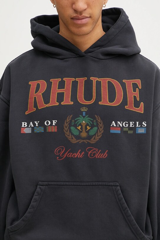 RHUDE hanorac de bumbac Bay Of Angels gri RHPS25HO01012