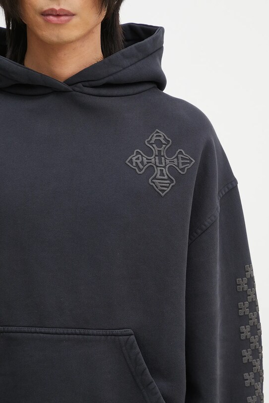 RHUDE cotton sweatshirt Cross Logo navy RHPS25HO02012