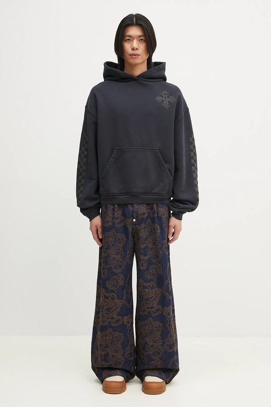 Памучен суичър RHUDE Cross Logo RHPS25HO02012 тъмносин