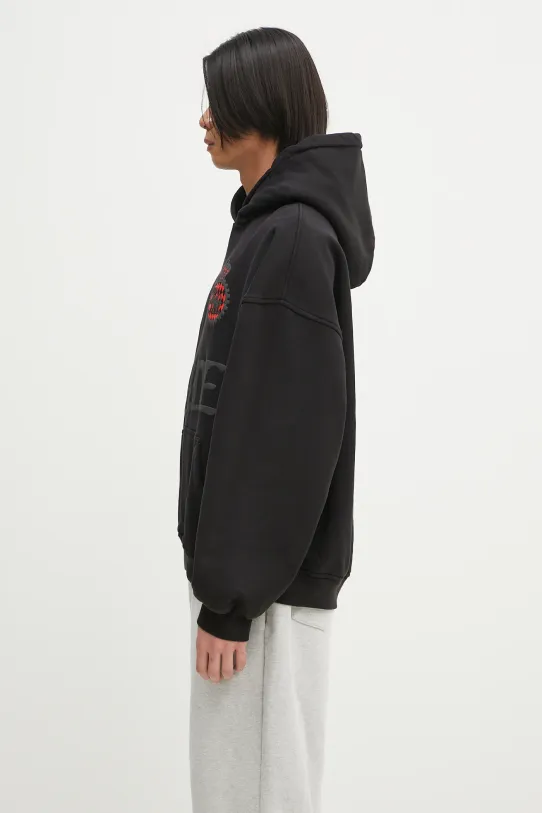 RHUDE cotton sweatshirt Cote D'Azur Crest RHPS25HO03012 black SS25