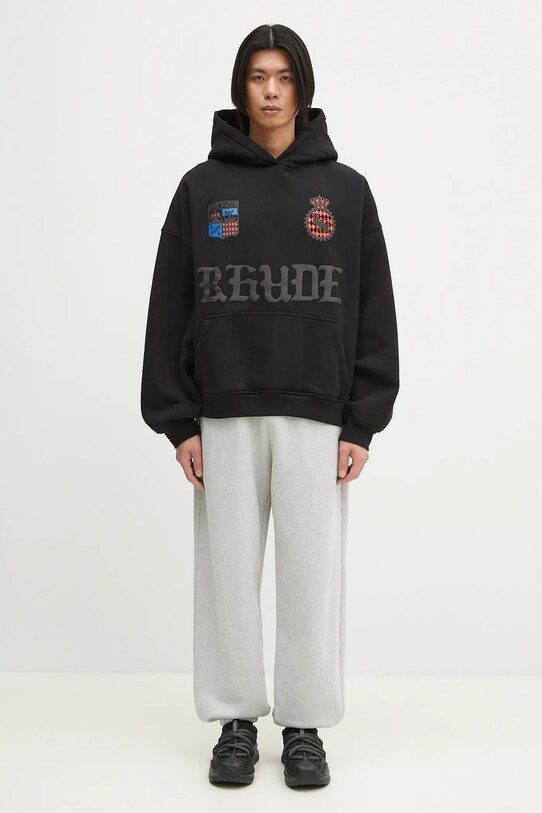 RHUDE bluza bawełniana Cote D'Azur Crest RHPS25HO03012 czarny