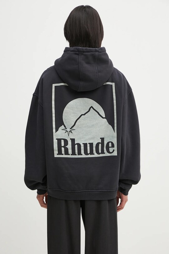 Ρούχα Βαμβακερή μπλούζα RHUDE Moonlight Badge RHPS25HO05012 σκούρο μπλε