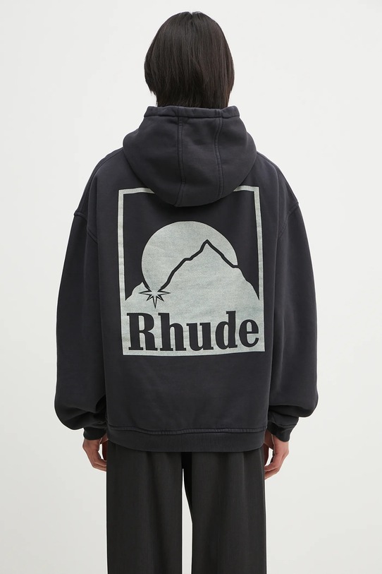 Îmbrăcăminte RHUDE hanorac de bumbac Moonlight Badge RHPS25HO05012 bleumarin