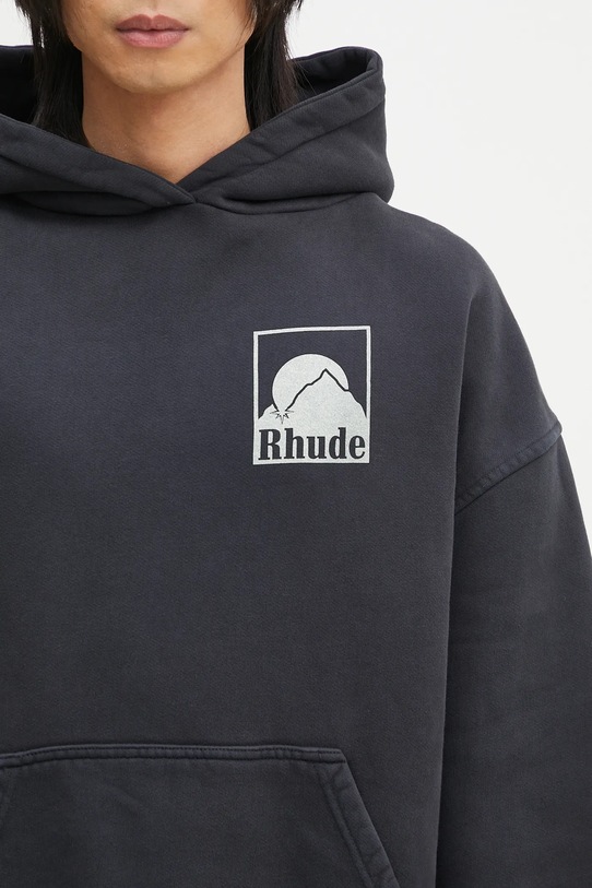 RHUDE hanorac de bumbac Moonlight Badge bleumarin RHPS25HO05012