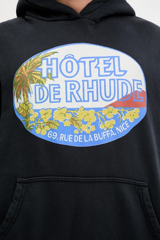 RHUDE felpa in cotone Hotel nero RHSS25HO01012