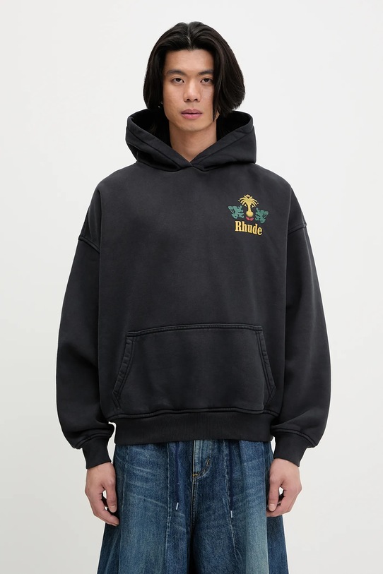 Хлопковая кофта RHUDE Tabaco печать чёрный RHSS25HO03012