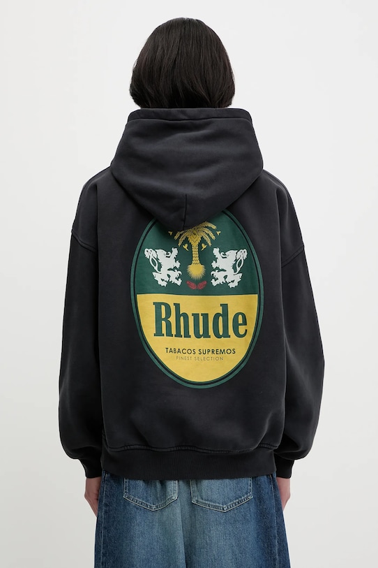 Одежда Хлопковая кофта RHUDE Tabaco RHSS25HO03012 чёрный