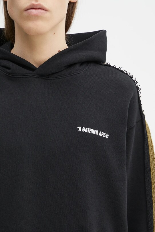 A Bathing Ape bluza 1St Camo Blocking Raw Edge czarny 1L30114313